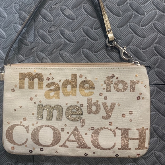 Coach “Made for me by Coach” Sparkle Sequence Wristlet - Picture 1 of 3